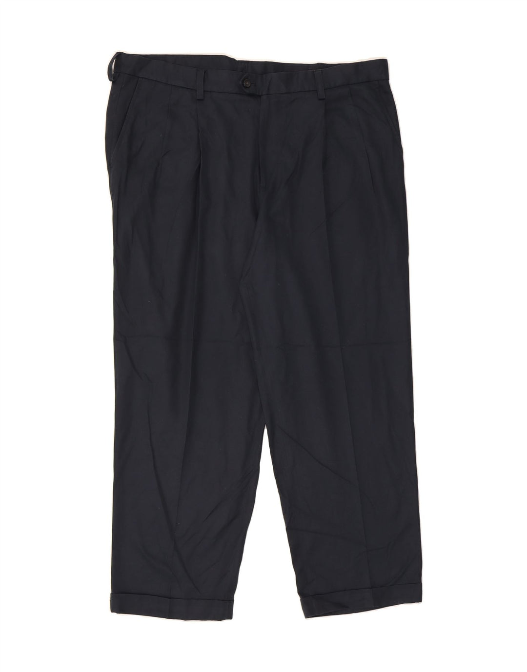 IZOD Mens Pegged Suit Trousers W40 L30 Navy Blue Polyester Vintage Izod and Second-Hand Izod from Messina Hembry 