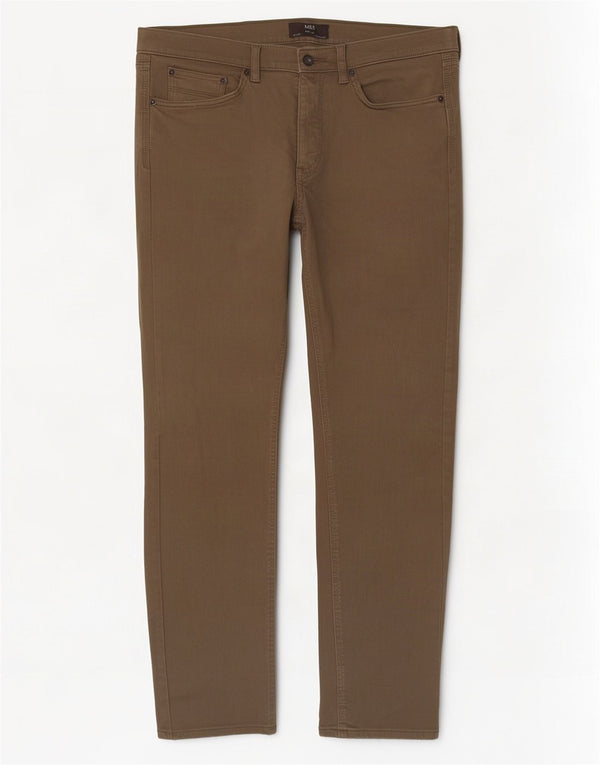 Marks & Spencer Mens Slim Jeans W34 L33 Khaki Cotton