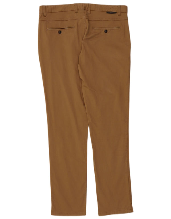 Zara Herre Slim Chino Bukser EU 44 Large W34 L31 Brun Bomuld
