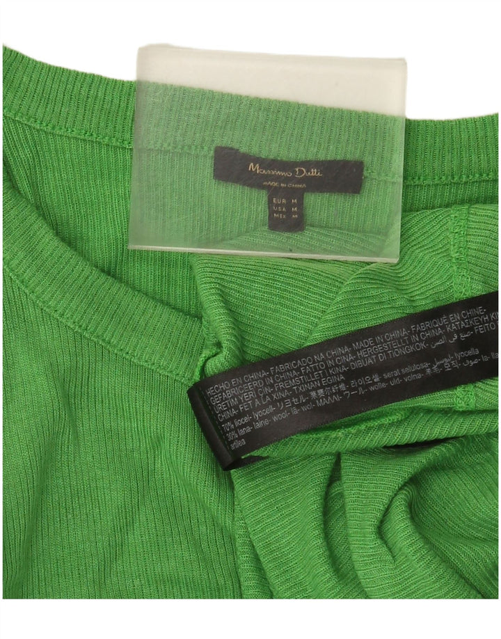 Massimo Dutti Womens Vest Top UK 12 Medium Green Lyocell