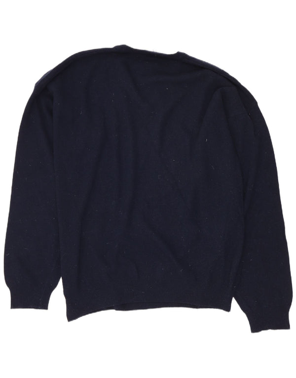 Sergio Tacchini Ανδρικό πουλόβερ με V λαιμόκοψη 2XL Μαλλί Navy Blue