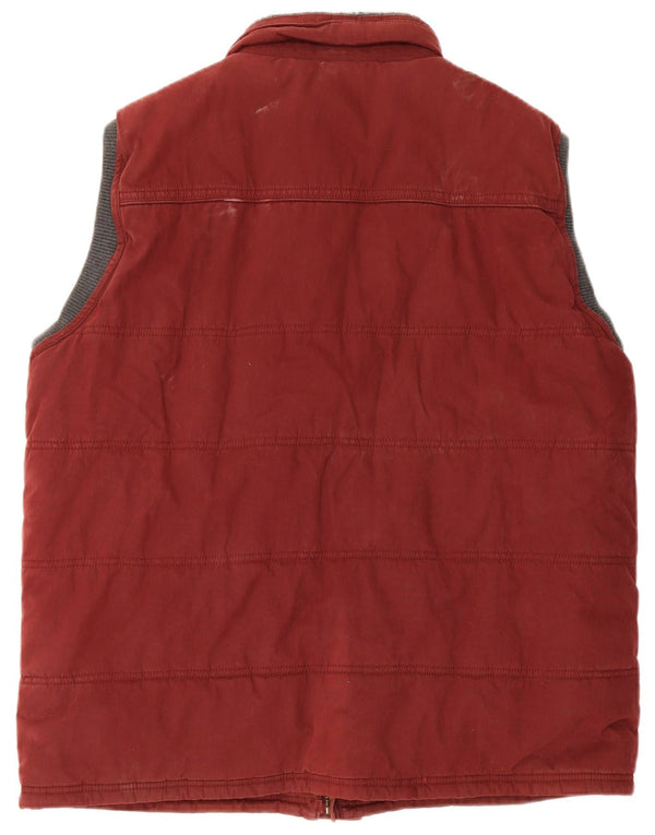 Chaleco acolchado para hombre Fat Face UK 44 2XL Algodón granate