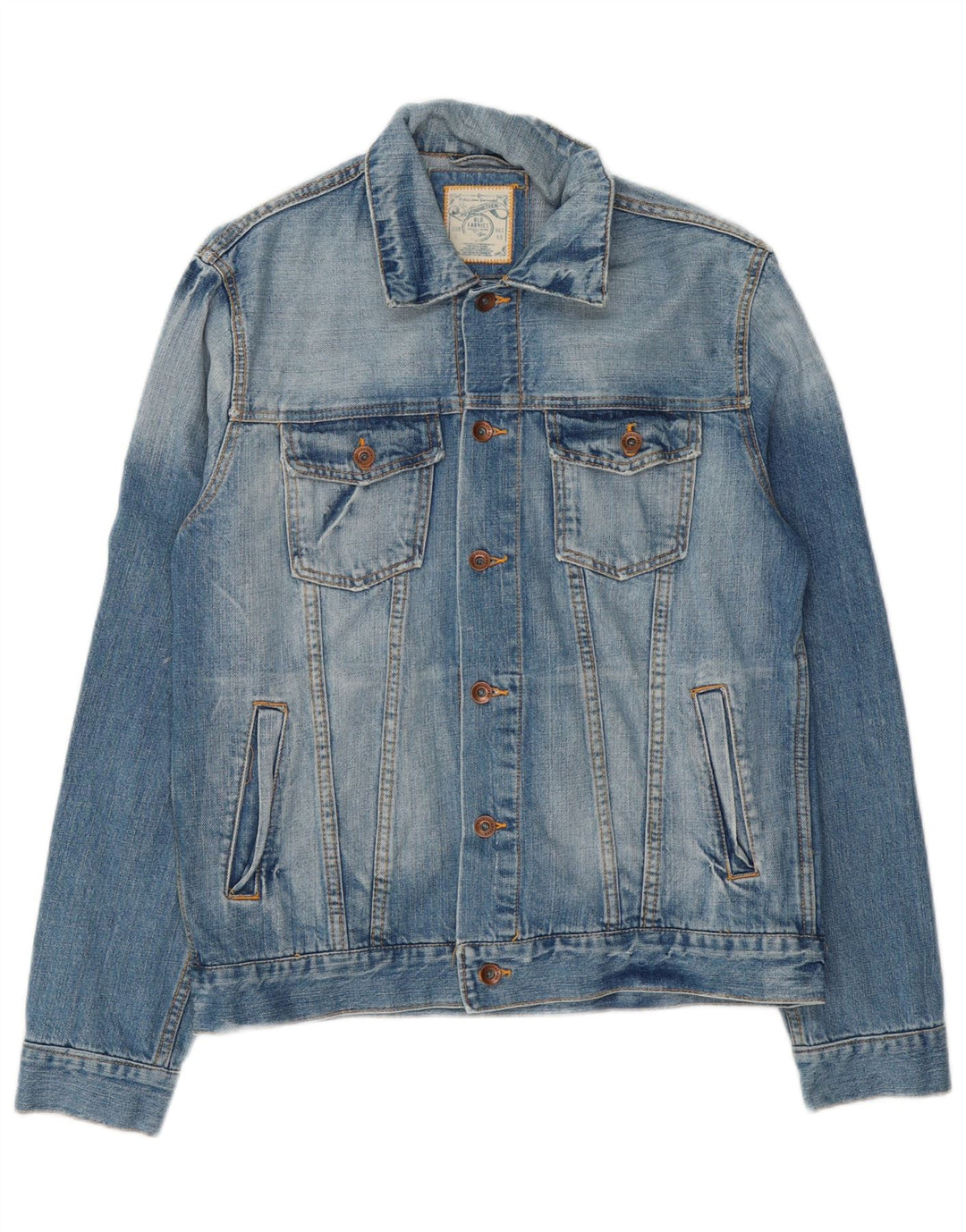 VINTAGE Mens Denim Jacket UK 40 Large Blue Cotton Vintage Vintage and Second-Hand Vintage from Messina Hembry 