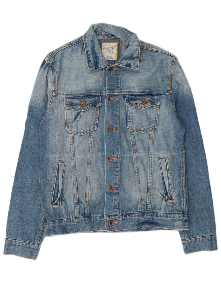 VINTAGE Mens Denim Jacket UK 40 Large Blue Cotton Vintage Vintage and Second-Hand Vintage from Messina Hembry 