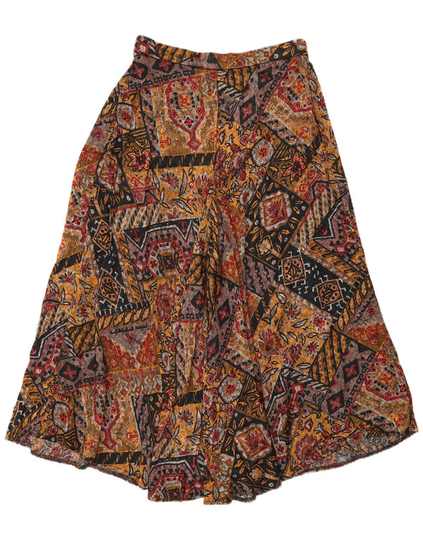 vintage Womens A-Line Jupe W26 Petit Multicolore Floral Boho