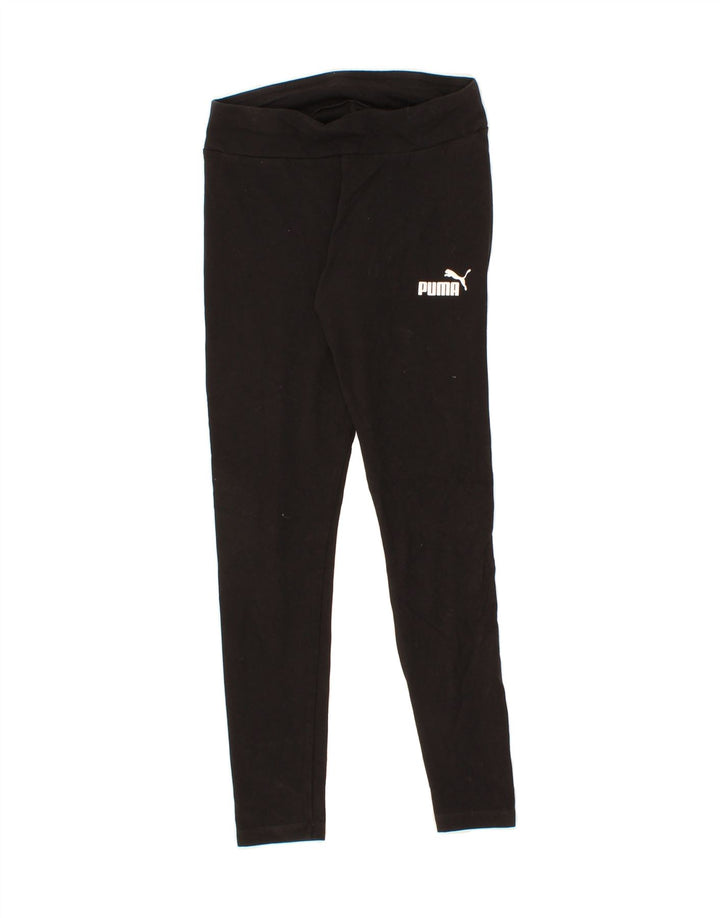 PUMA Womens Leggings UK 8 Small Black Cotton Vintage Puma and Second-Hand Puma from Messina Hembry 