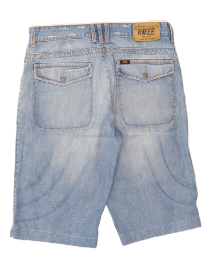 RIFLE Mens Denim Shorts W33 Large Blue Cotton Vintage Rifle and Second-Hand Rifle from Messina Hembry 