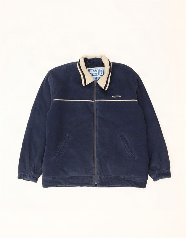 Fishbone Herren-Cordjacke mit Grafik, UK 42, XL, Marineblau, Colourblock-Baumwolle
