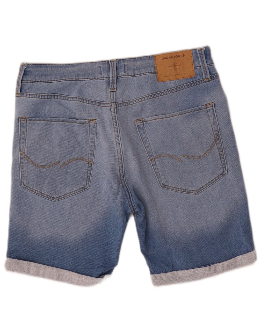 Jack & Jones Mens Distressed Denim Shorts Medium W32  Blue Cotton