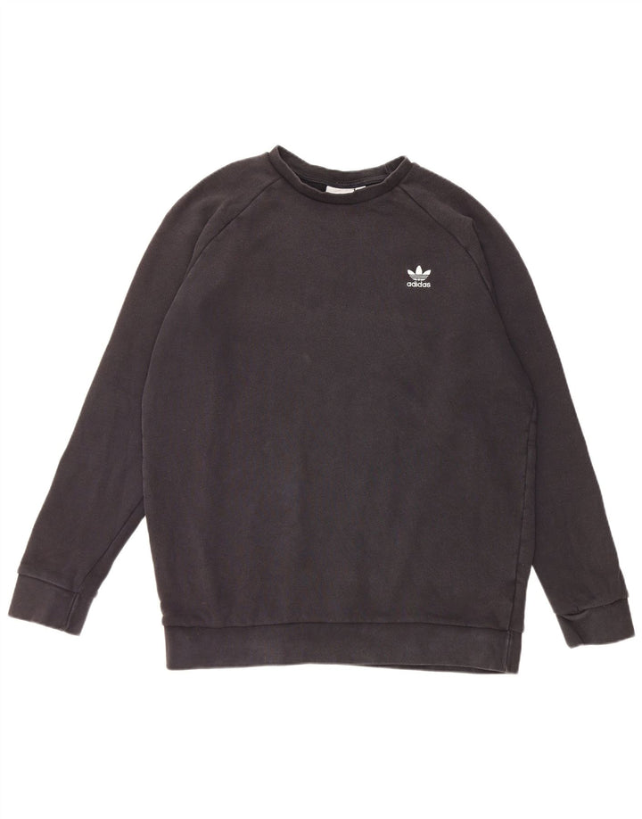 Adidas Mens Sweatshirt Jumper Large Black Cotton