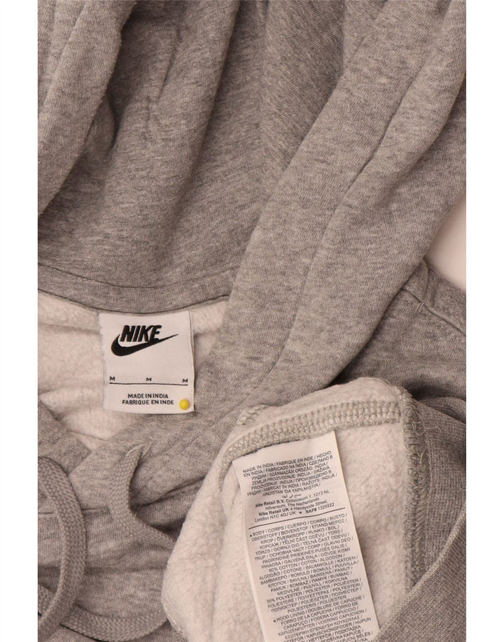 Nike Mens Hoodie Jumper Medium Grey Flecked Cotton