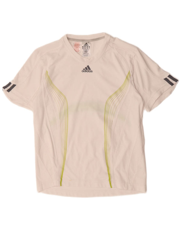 Adidas Boys Climacool T-Shirt Top 13-14 år Hvid Colourblock Polyester