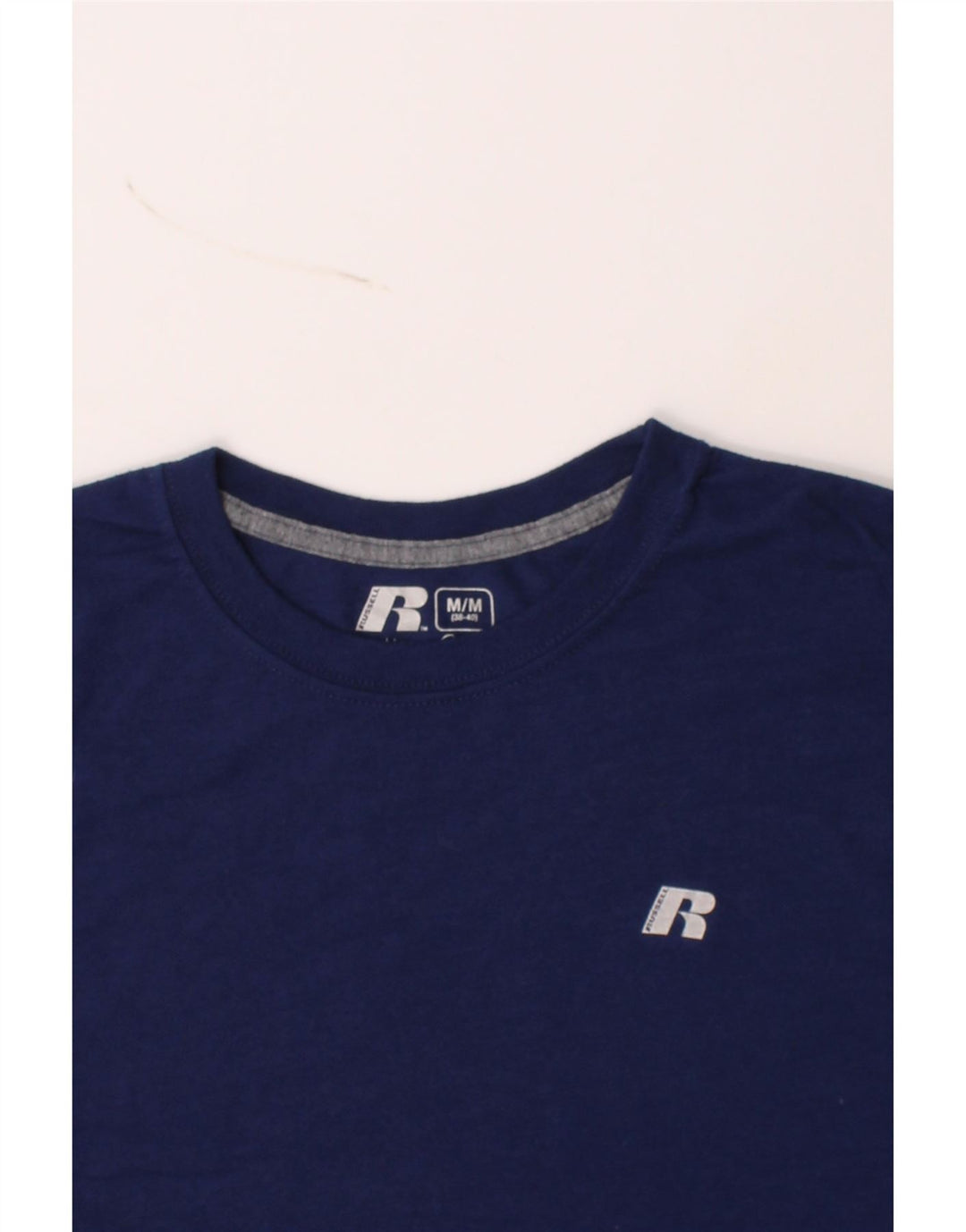 RUSSELL ATHLETIC Mens T-Shirt Top UK 38/40 Medium Navy Blue Polyester Vintage Russell Athletic and Second-Hand Russell Athletic from Messina Hembry 