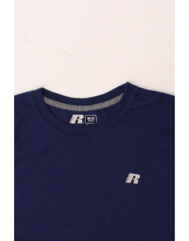 RUSSELL ATHLETIC Mens T-Shirt Top UK 38/40 Medium Navy Blue Polyester Vintage Russell Athletic and Second-Hand Russell Athletic from Messina Hembry 