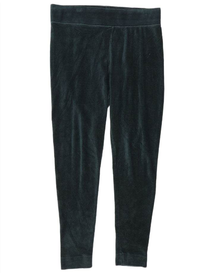 Marks & Spencer Womens Velour Leggings UK 16 Large Green