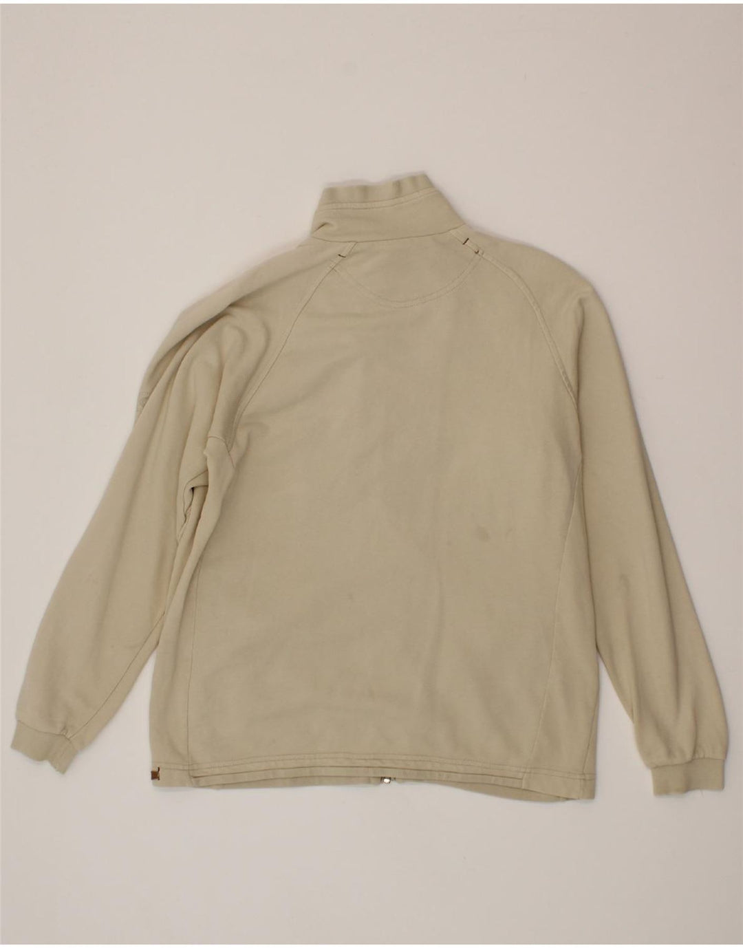 CHAMPION Womens Tracksuit Top Jacket UK 14 Medium Beige Cotton Vintage Champion and Second-Hand Champion from Messina Hembry 