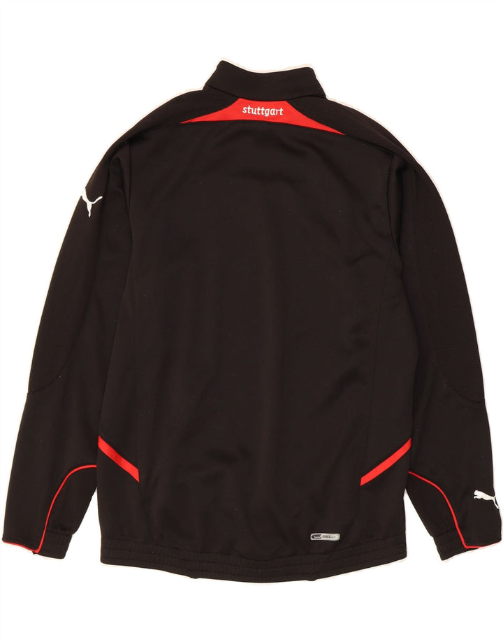 PUMA Boys Zip Neck Pullover Tracksuit Top 13-14 Years XL  Black Polyester Vintage Puma and Second-Hand Puma from Messina Hembry 