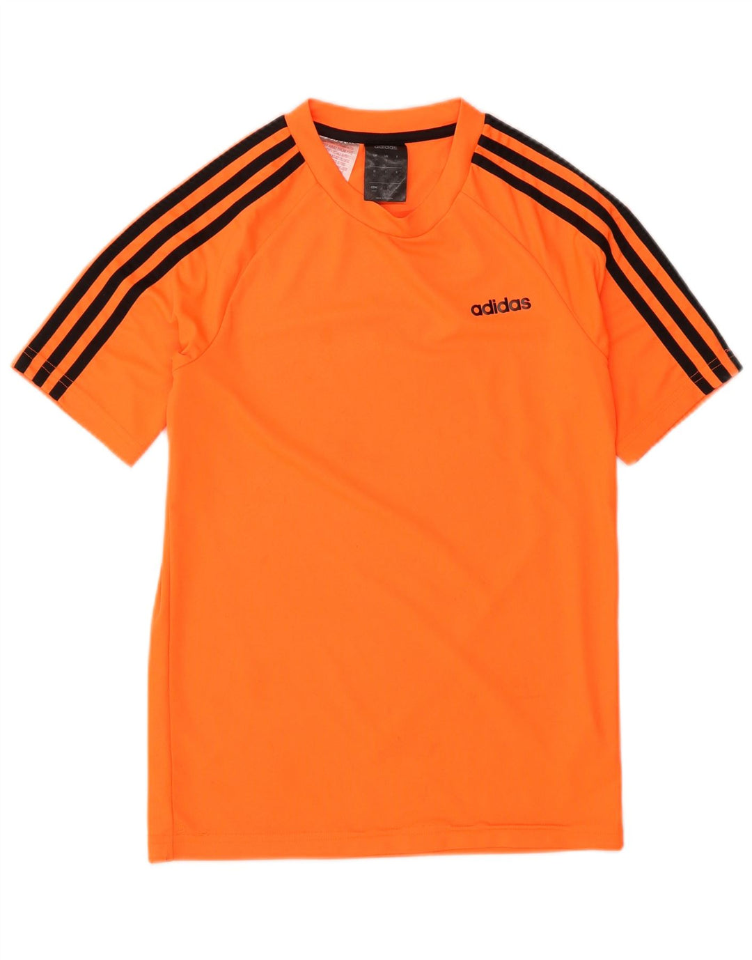 ADIDAS Boys Climalite T-Shirt Top 11-12 Years Orange Polyester