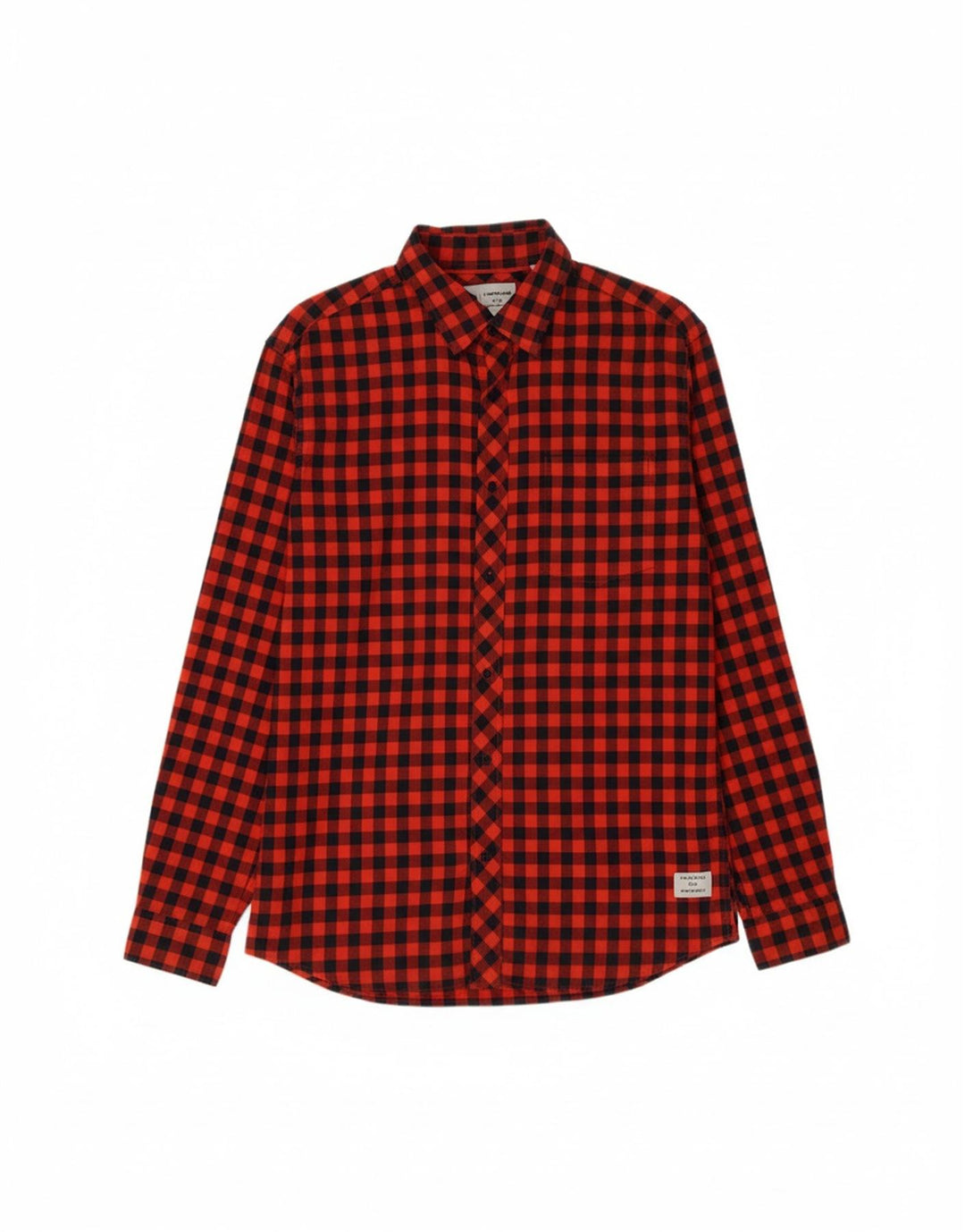 JACK & JONES Mens Core Slim Fit Shirt Medium Red Check Cotton