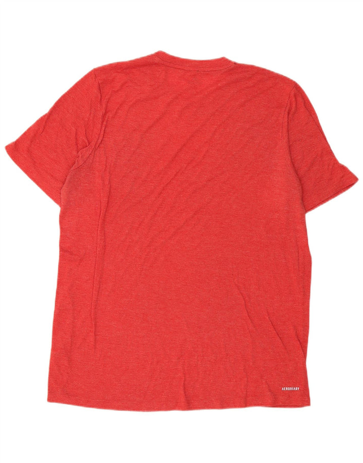 Adidas Mens Aeroready Camiseta Top Médio Poliéster Vermelho