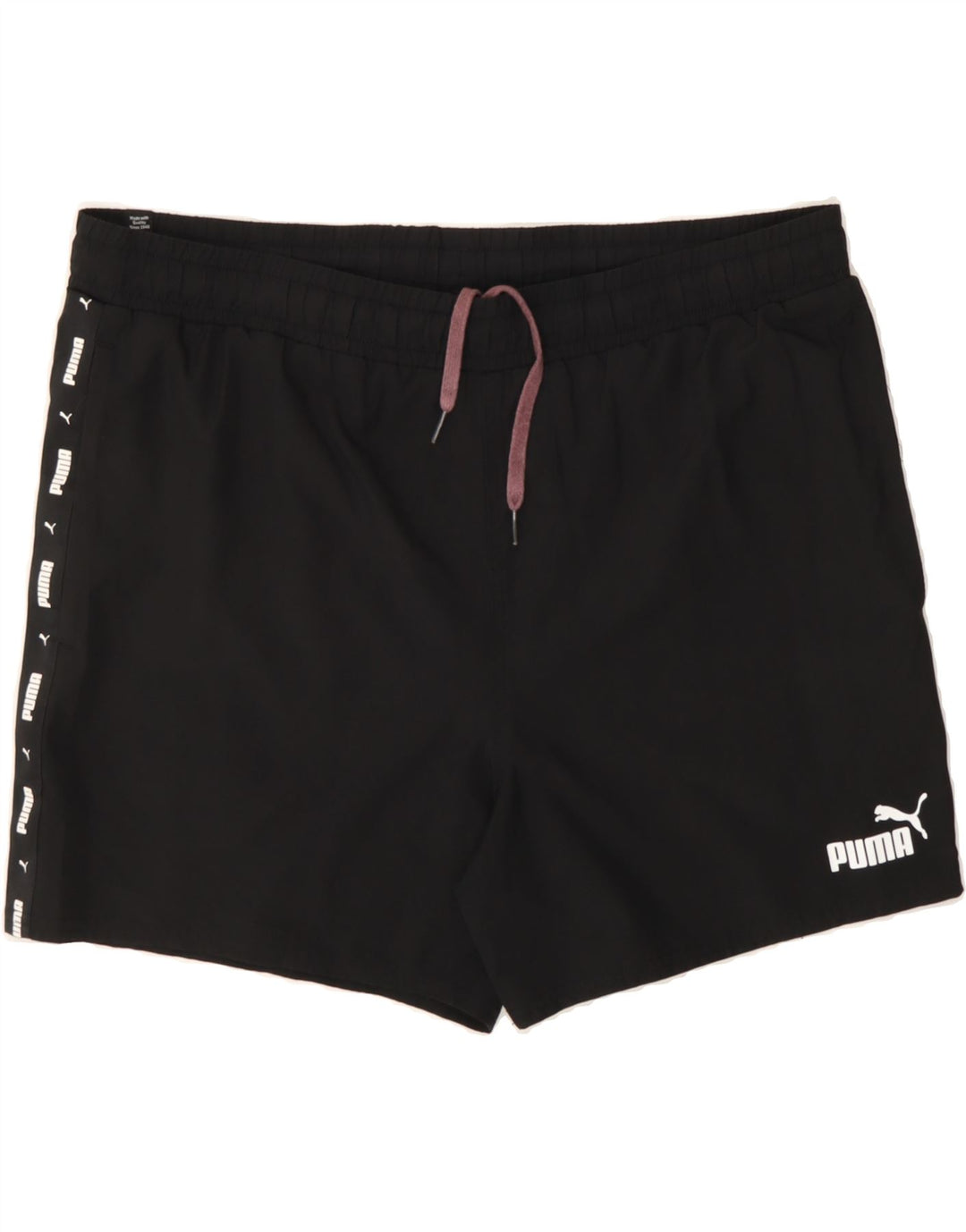PUMA Mens Graphic Sport Shorts Large  Black Polyester Vintage Puma and Second-Hand Puma from Messina Hembry 