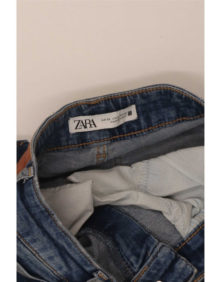 Zara Damen Schlagjeans EU 38 Small W28 L33 Blau