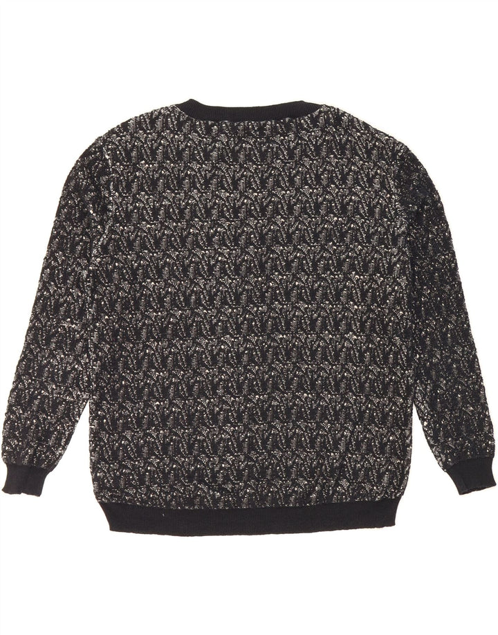 MOSSIMO Womens Boat Neck Jumper Sweater UK 14 Medium Black Cotton Vintage Mossimo and Second-Hand Mossimo from Messina Hembry 