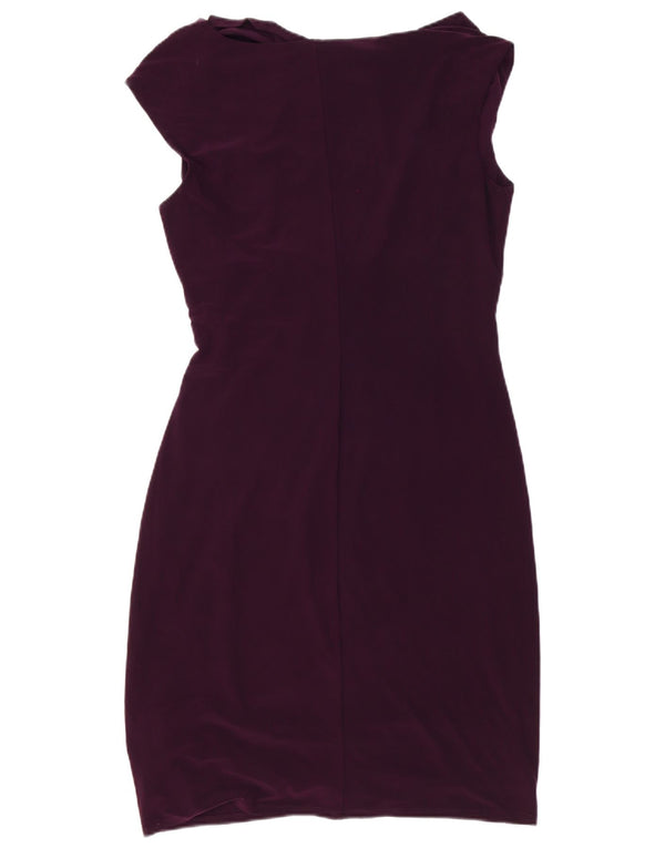 Ralph Lauren Damen Figurbetontes Kleid US 14 XL Lila Polyester
