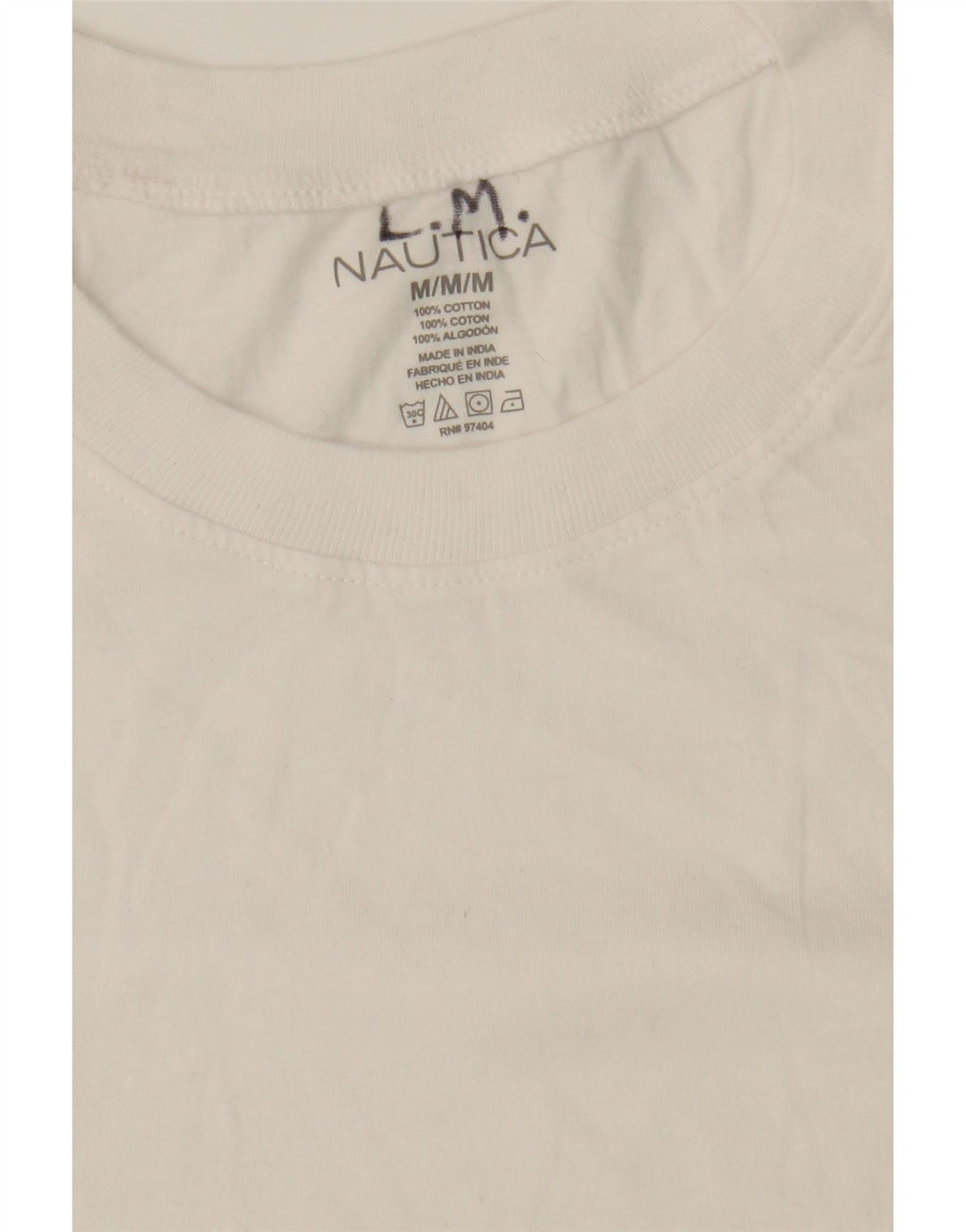 NAUTICA Mens T-Shirt Top Medium White Cotton Vintage Nautica and Second-Hand Nautica from Messina Hembry 
