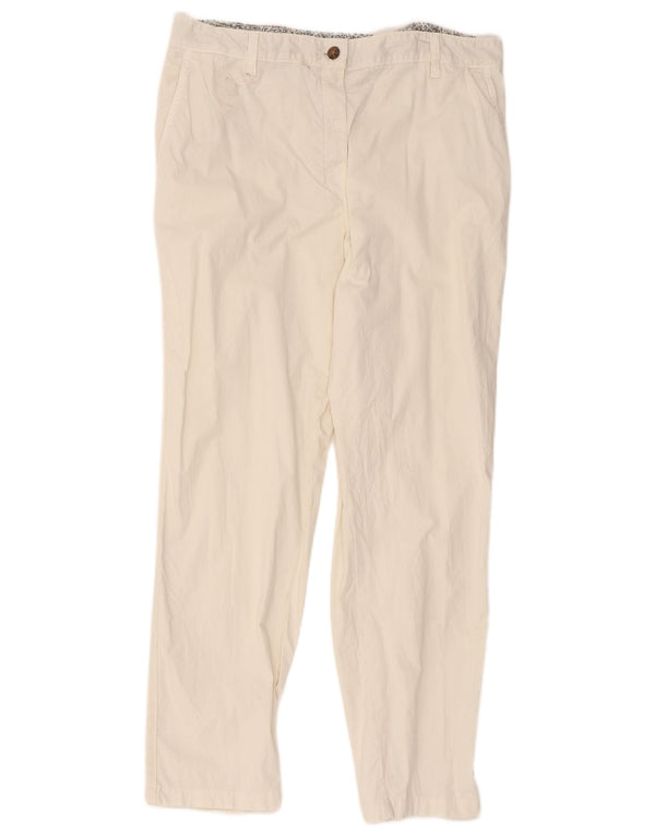 Marks & Spencer Damen Gerade Chinohose UK 16 Large W36 L29 Weiß