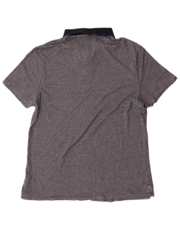 Calvin Klein Herre Kortærmet Polo Shirt Medium Navy Blue Flecked