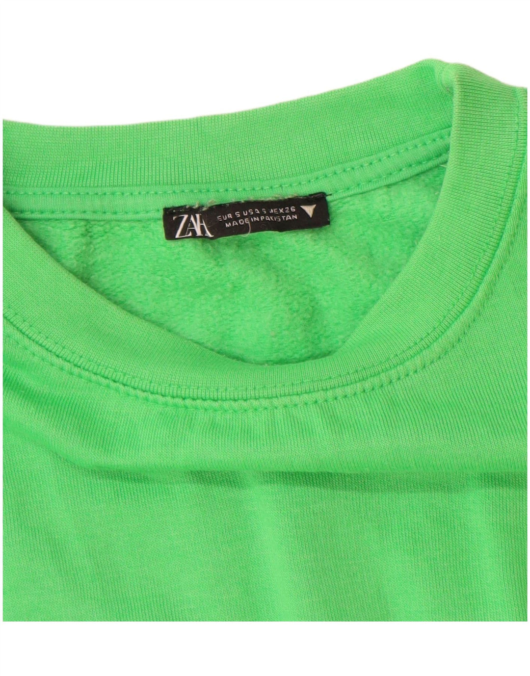 Zara Sweatshirt Jumper UK 10 Lille grøn polyester