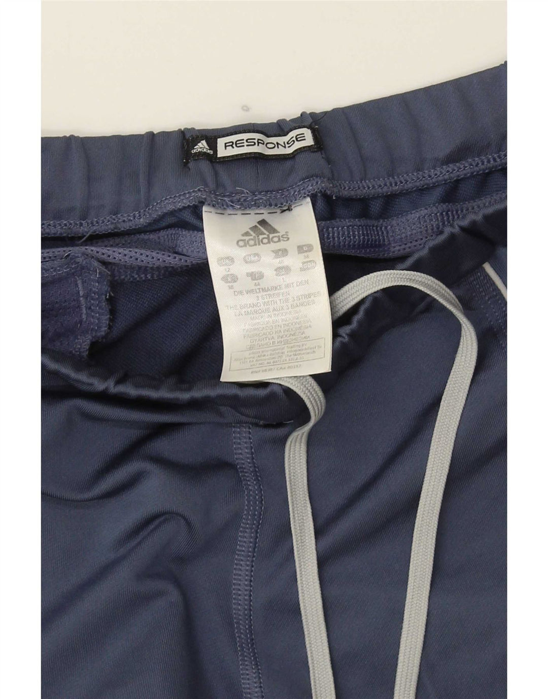 Adidas Womens Response Capri Leggings UK 12 Medium Navy Blue Polyester