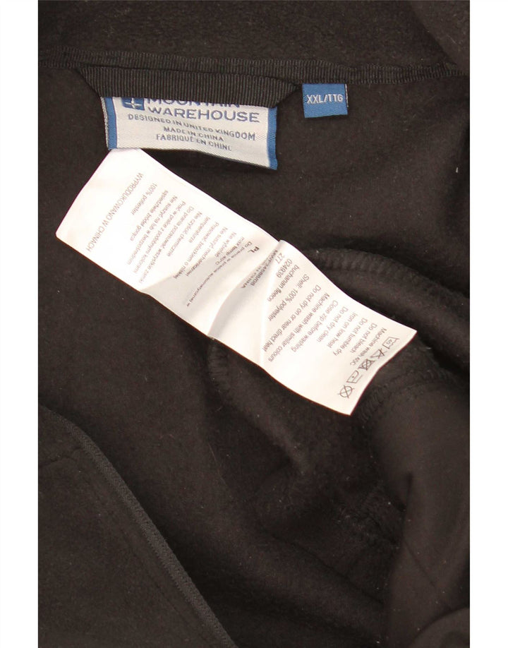 Mountain Warehouse Mens Fleece Jacket UK 44 2XL Black Polyester