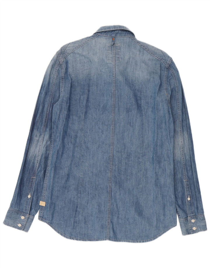 G-Star Mens Denim Shirt Large Blue Cotton