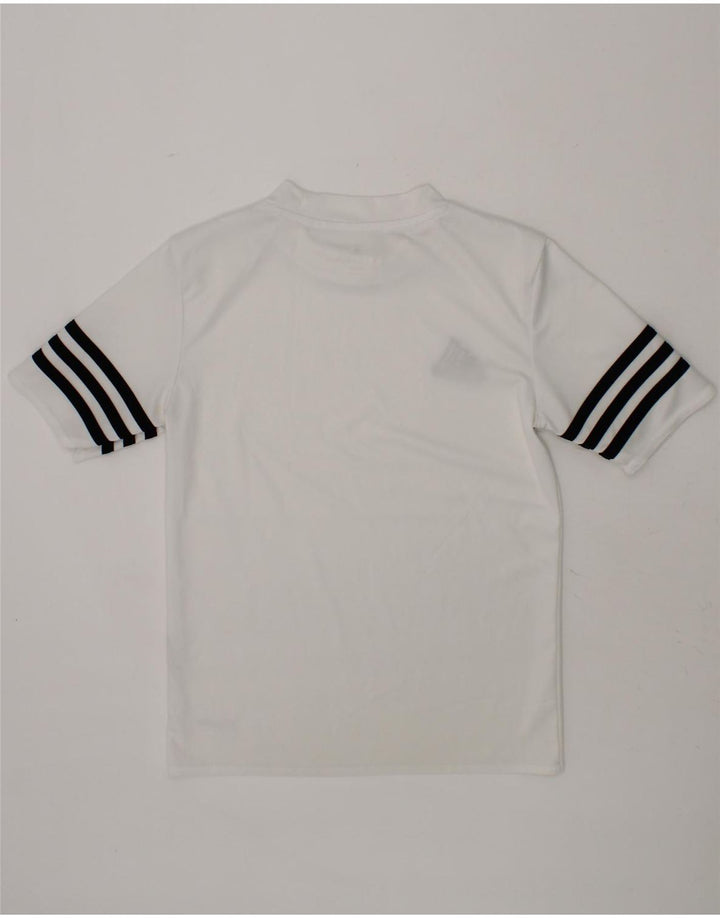 ADIDAS Boys Climalite T-Shirt Top 7-8 Years Small White Vintage Adidas and Second-Hand Adidas from Messina Hembry 