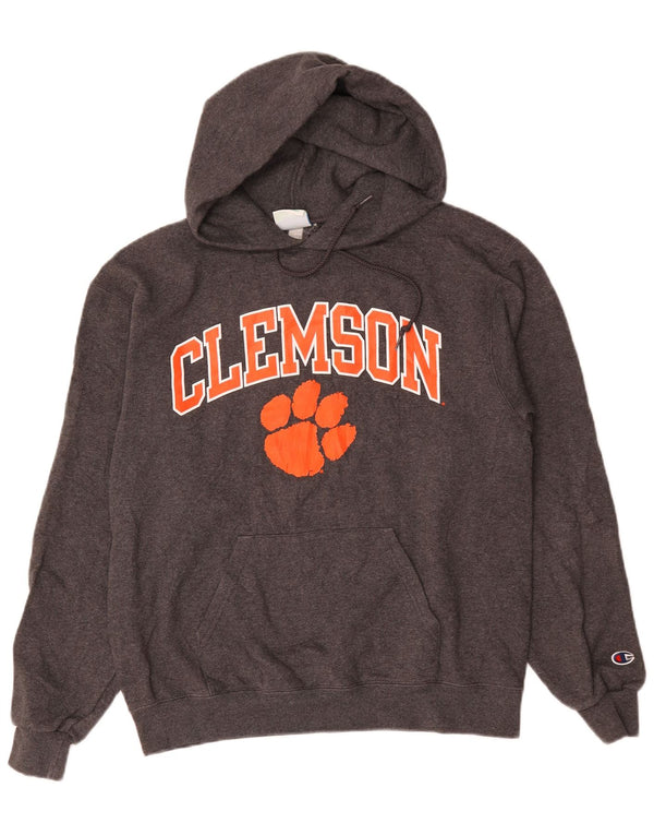 Champion Herre Clemson Graphic Hoodie Jumper Medium Grå Bomuld