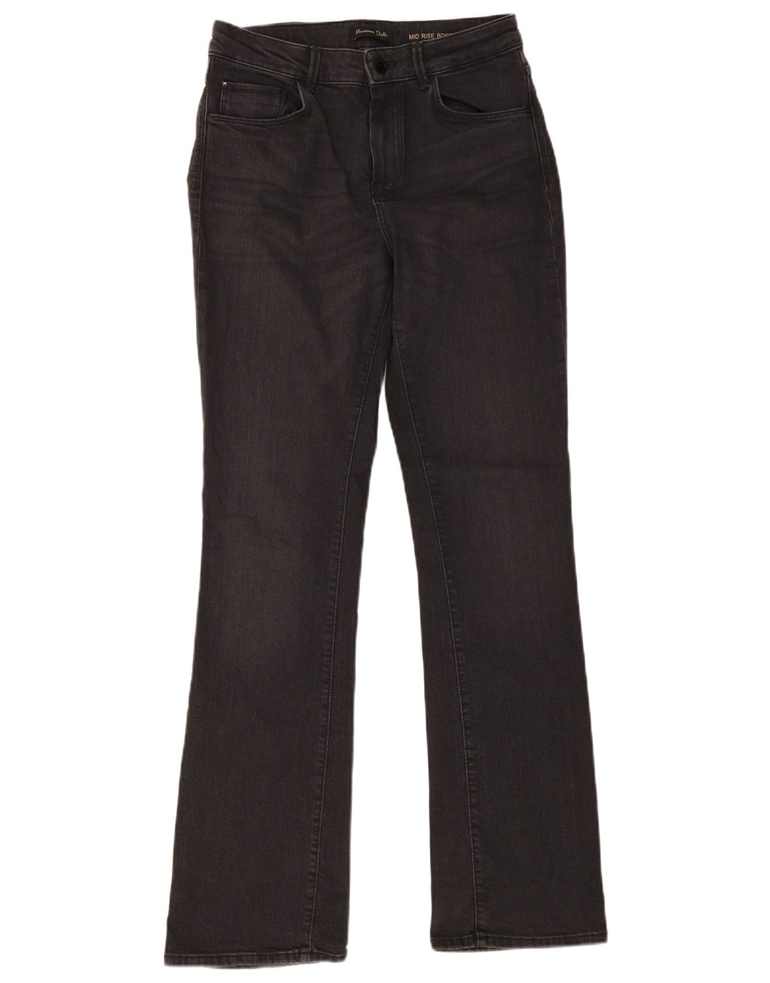 Massimo Dutti Womens Mid Rise Bootcut Jeans EU 38 Small W28 L32 Grey