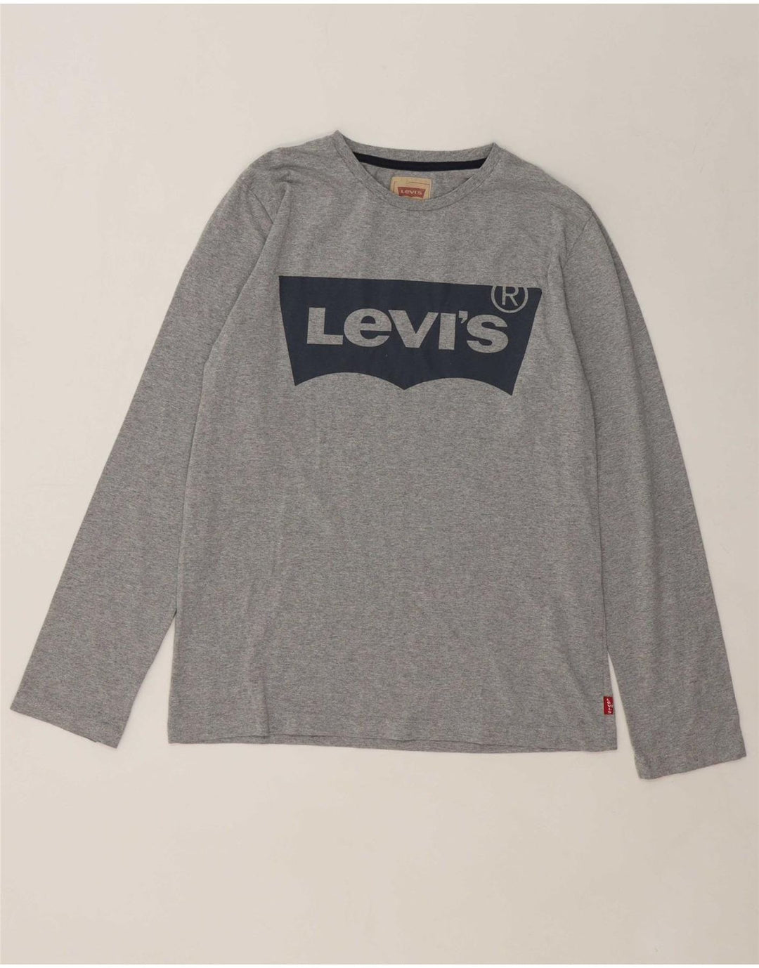 LEVI'S Boys Graphic Top Long Sleeve 15-16 Years Grey