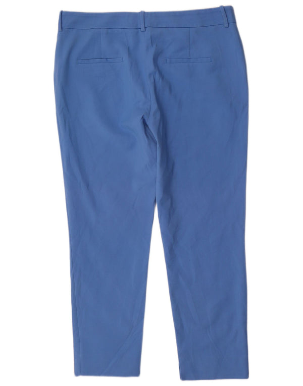 Zara Calça Chino Feminina Slim EU 44 XL W34 L28 Azul Algodão