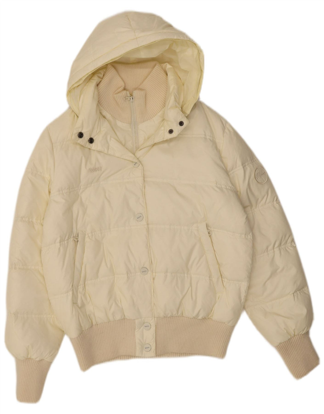 KOCCA Womens Hooded Padded Jacket UK 18 XL Off White Polyamide