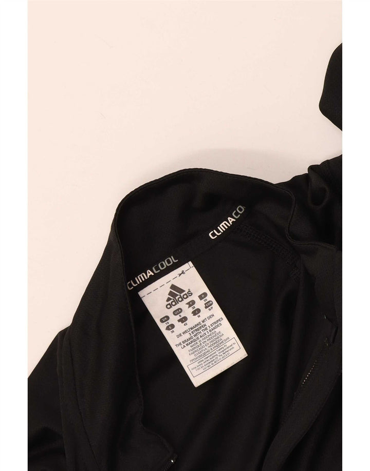 Damski dres Adidas Climacool Zip Neck Pullover Top UK 10 Small Black