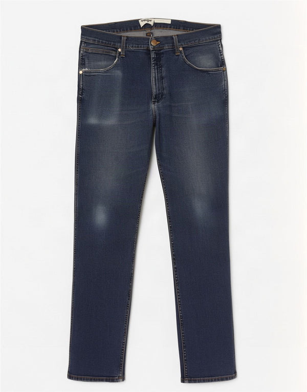 Wrangler Herren-Jeans mit normaler Passform, gerade Passform, W34, L32, Blau, Baumwolle