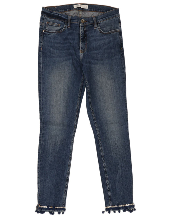 Zara Damen Slim Jeans EU 38 Small W28 L27 Blaue Baumwolle