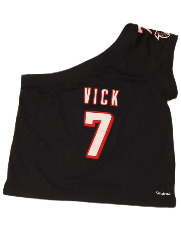 Damski top Reebok Vick Atlanta Falcons Crop na jedno ramię UK 18 XL Czarny