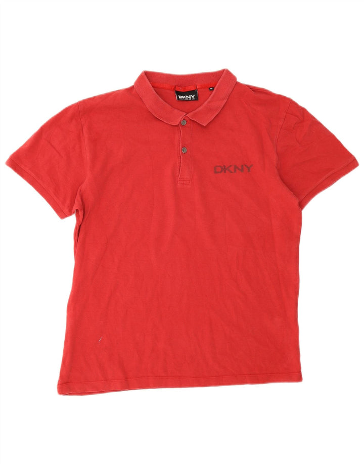Dkny Herren Poloshirt XL Rot Baumwolle