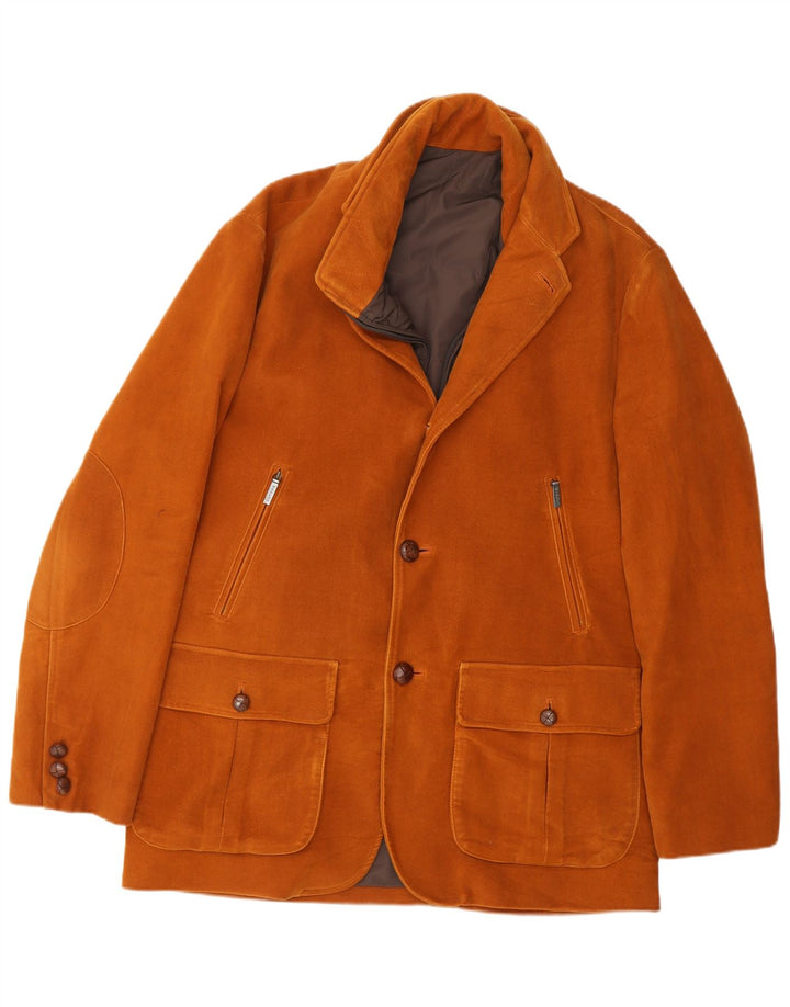 Mabrun Mens Utility Jacket IT 48 Medium Brown Cotton
