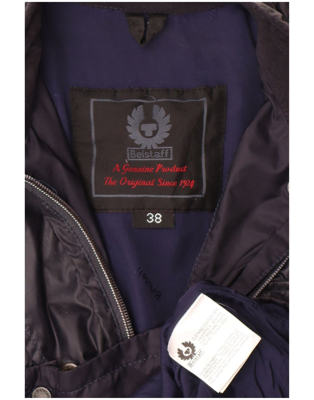 BELSTAFF Womens Crop Utility Jacket IT 38 XS Navy Blue Nylon