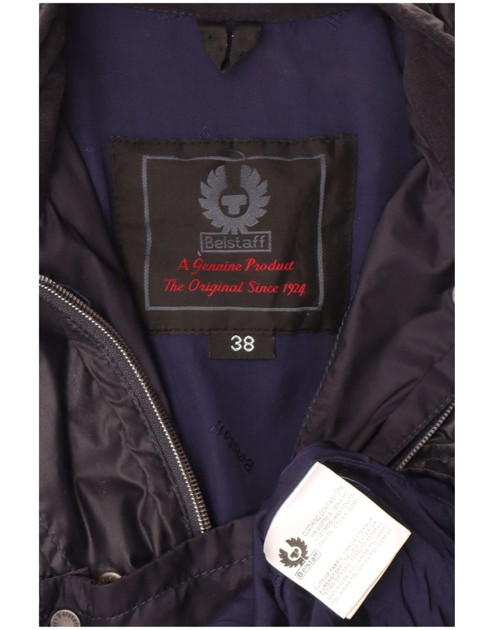 BELSTAFF Womens Crop Utility Jacket IT 38 XS Navy Blue Nylon
