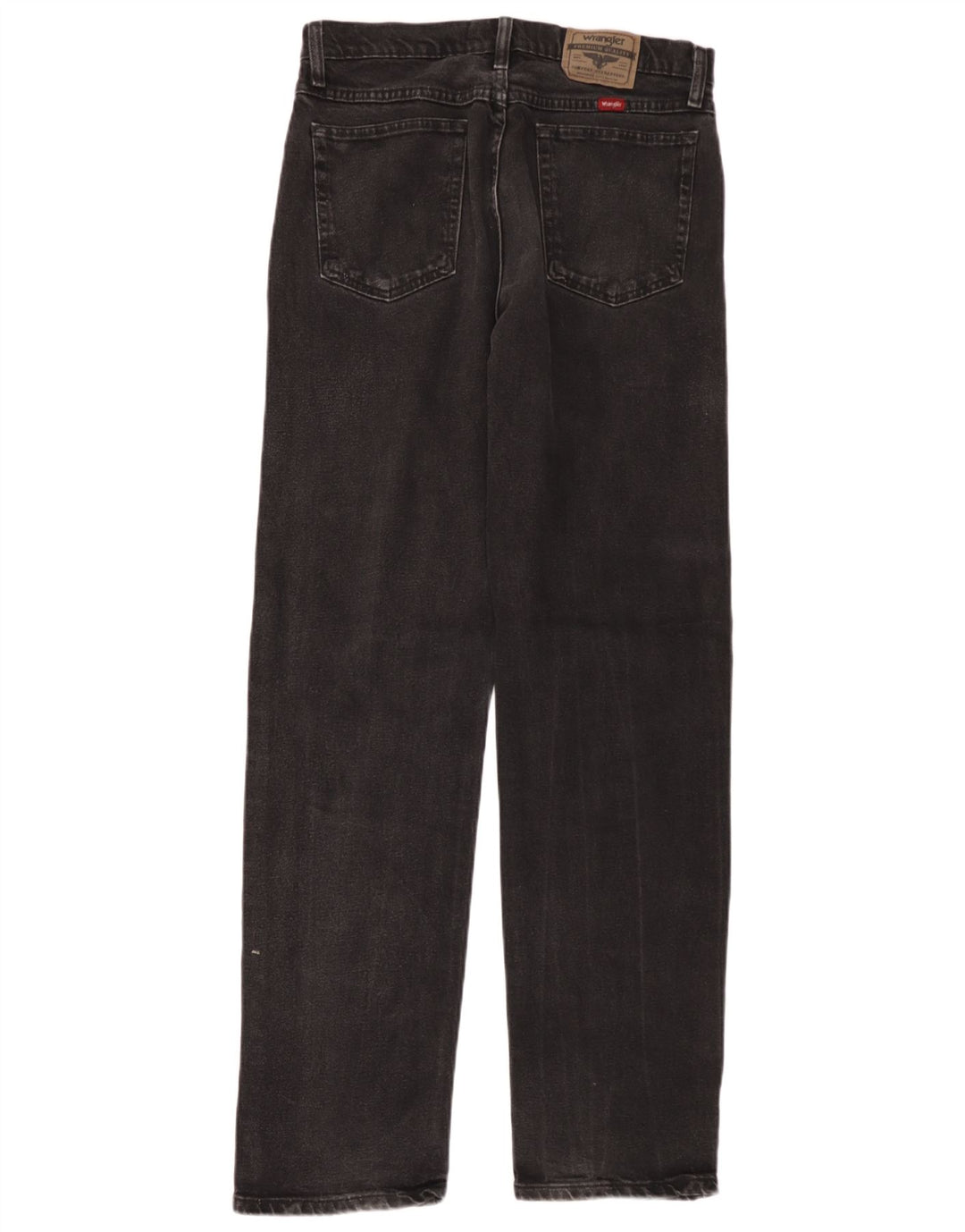 Wrangler Mens Straight Jeans W32 L34 Black Cotton
